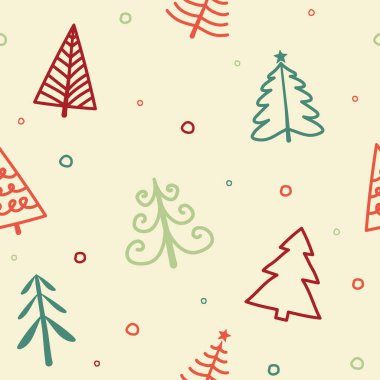 Noel ağacı deseni. Duvar kağıdı konsepti. Vektör