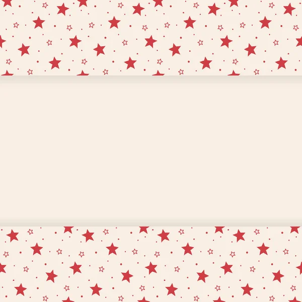 Üres Kártya Csillagokkal Karácsonyi Koncepció Vektor — Stock Vector
