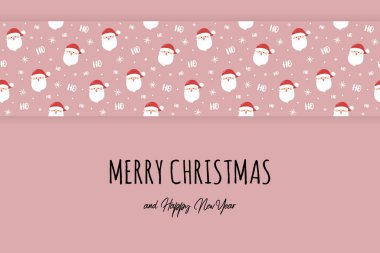 Noel Baba 'yla Noel tebrik kartı konsepti. Vektör