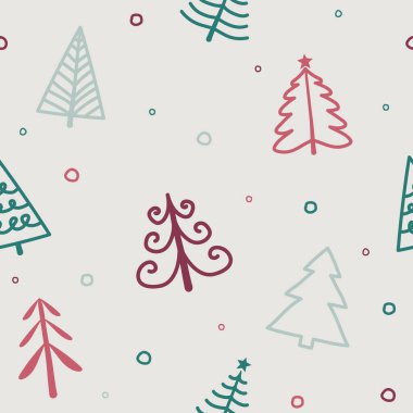 Noel ağacı deseni. Duvar kağıdı konsepti. Vektör