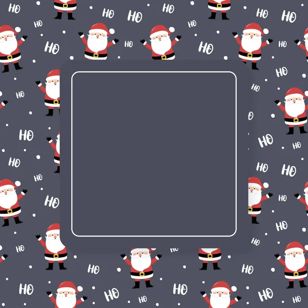 Desenho Fundo Natal Com Papai Noel Sorridente Vetor — Vetor de Stock