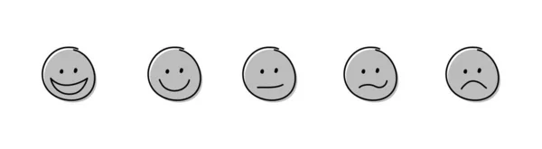 Icônes Émotionnelles Drôles Conception Évaluation Vecteur — Image vectorielle