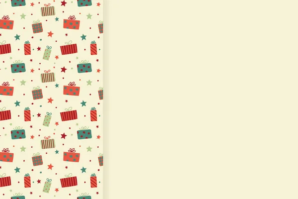 Gestaltung Eines Hintergrundes Mit Weihnachtsgeschenkboxen Vektor — Stockvektor