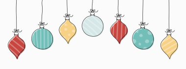 Asılı elle asılan bir Noel afişi. Vektör