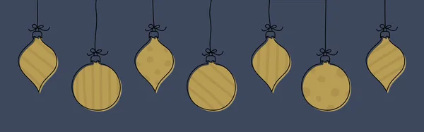 Concepto Colgar Bolas Navidad Vector — Archivo Imágenes Vectoriales