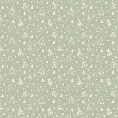 Noel ağaçlarıyla kusursuz bir desen kavramı. Xmas geçmişi. Pankart. Vektör