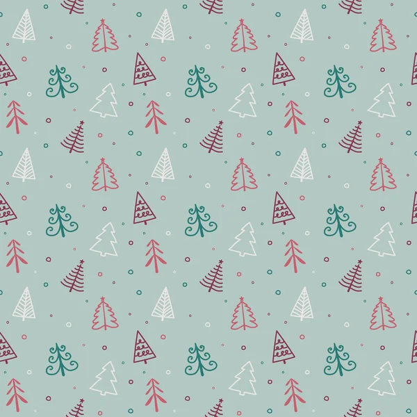 Diseño Patrón Con Árboles Navidad Concepto Navidad Vector — Archivo Imágenes Vectoriales