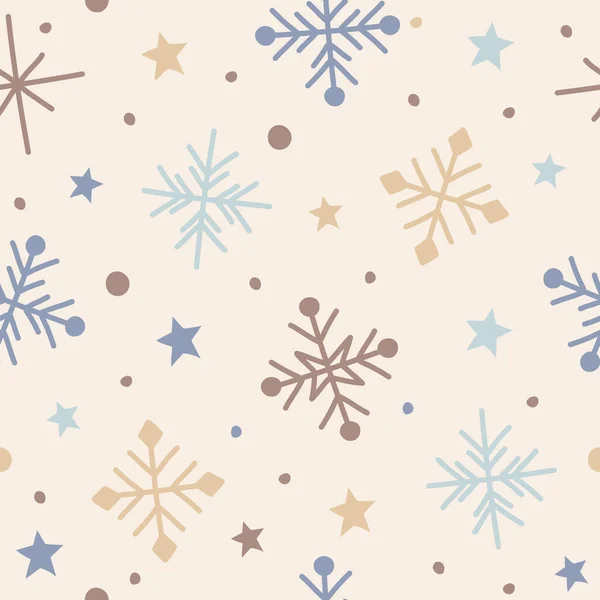 Modèle Noël Avec Des Flocons Neige Vector — Image vectorielle