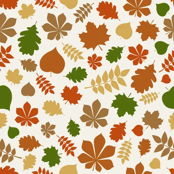 Autumn Pattern Leaves Wrapping Paper Concept Vector Illustration — Archivo Imágenes Vectoriales