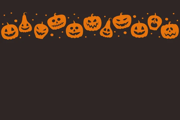 Background Creepy Pumpkins Halloween Card Vector — Vetor de Stock