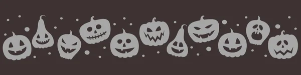 Concept Halloween Banner Pumpkin Lanterns Vector — Stock Vector