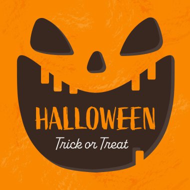 Korkunç balkabağı ile Cadılar Bayramı geçmişi. Vektör illüstrasyonu