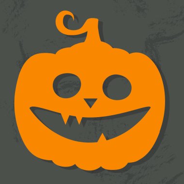 Ürkütücü Cadılar Bayramı balkabağı ikonu tasarımı. Jack-o-lantern.Vektör