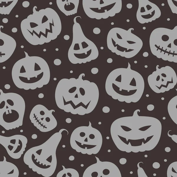 Background Funny Pumpkin Lanterns Halloween Seamless Pattern Vector — Stock Vector