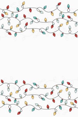Işıklı Noel arkaplanı kavramı. Vektör