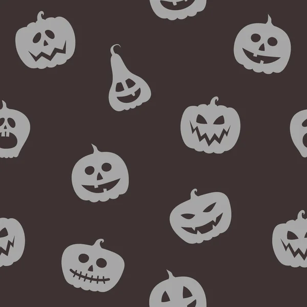 Patrón Halloween Con Calabazas Divertidas Fondo Pantalla Vector — Archivo Imágenes Vectoriales