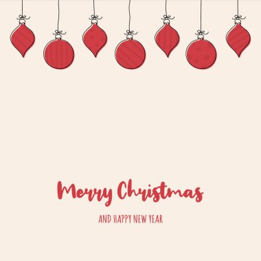 Elle çizilmiş mücevherli Xmas tebrik kartı. Noel tasarımı. Vektör