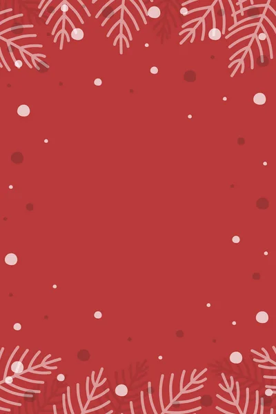 Weihnachtlicher Hintergrund Handgezeichnete Zweige Vektorillustration — Stockvektor