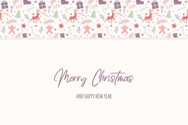 Xmas Greeting Card Decorations Christmas Design Vector — Stock Vector