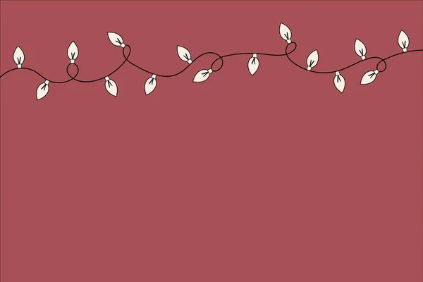 Şenlik Işıkları Olan Boş Bir Arkaplan Kavramı Noel Tasarımı Vektör — Stok Vektör