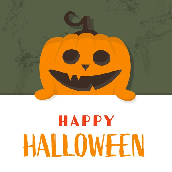 Concept Halloween Card Creepy Pumpkin Vector Illustration — Wektor stockowy