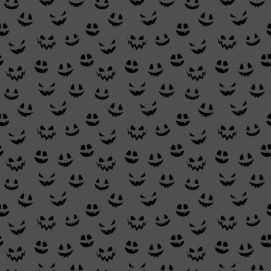 Kabak suratlı ürkütücü Cadılar Bayramı duvar kâğıdı. Kusursuz desen. Vektör