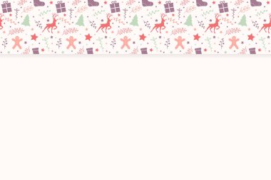 Noel arkaplanı, şenlikli dekorasyonlar ve mekânlar. Vektör