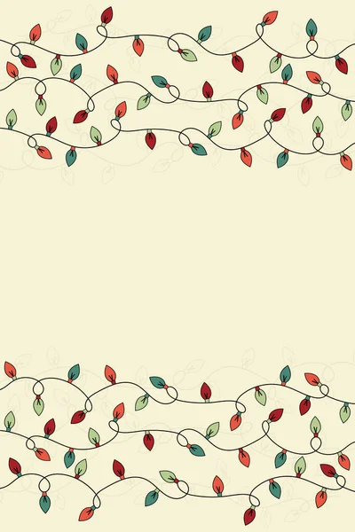 Fondo Navideño Con Luces Festivas Copyspace Vector — Archivo Imágenes Vectoriales