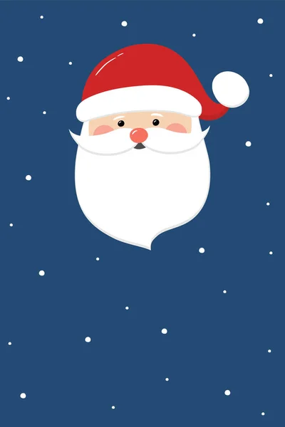 Babbo Natale Carino Sfondo Natalizio Con Copyspace Illustrazione Vettoriale — Vettoriale Stock