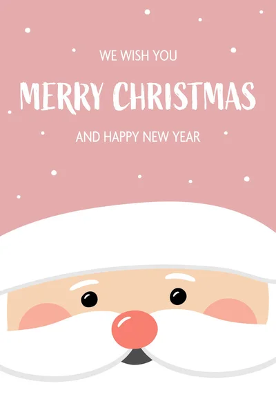 Gracioso Concepto Papá Noel Diseño Una Tarjeta Felicitación Navideña Ilustración — Vector de stock
