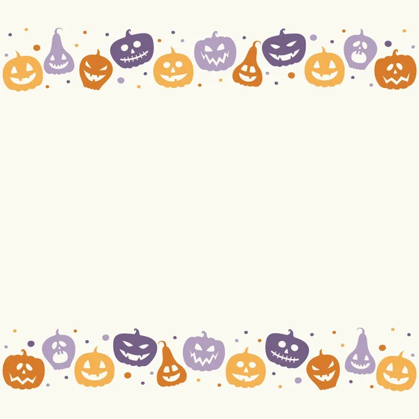 Background Creepy Pumpkins Halloween Card Vector — Image vectorielle