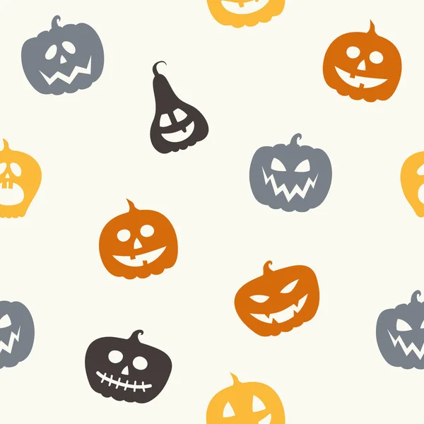 Antecedentes Com Abóboras Assustadoras Textura Halloween Vetor — Vetor de Stock