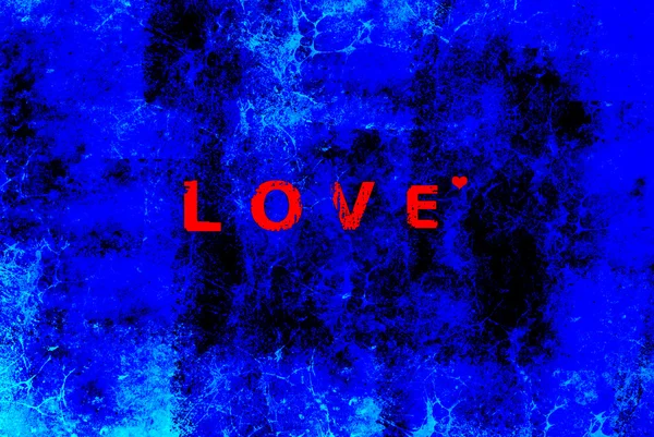 Mavi ve kırmızı 3d Sevgililer günü — Stok fotoğraf