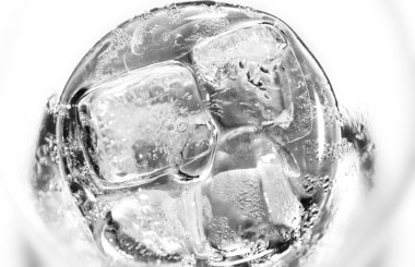 Buz küplü su bardağı.