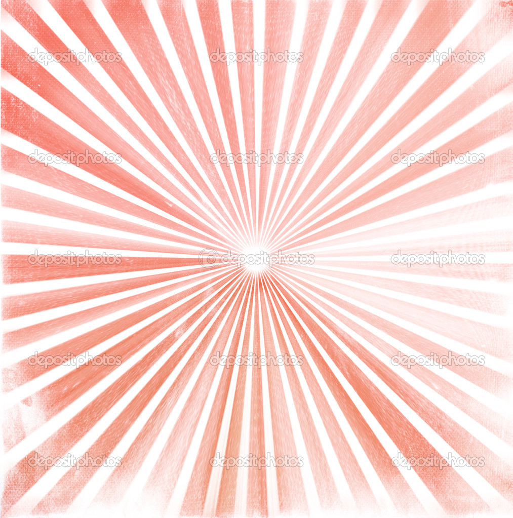 Sun burst retro red illustration
