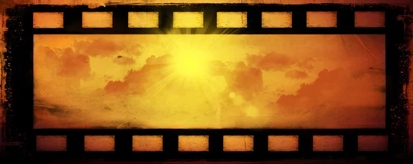 Streszczenie słońce i chmury, tło filmu — Zdjęcie stockowe