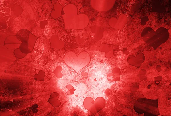 День святого Валентина фон с сердцами — стоковое фото