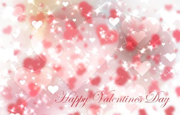 Red valentine's day background with hearts — Stock Photo, Image