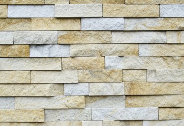 Pattern of White Modern stone Brick Wall Surfaced  clipart