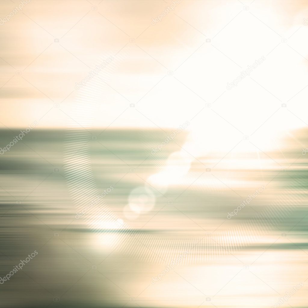 An abstract sea seascape with old paper blurred panning motion