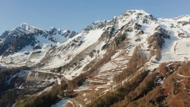 Caucaso Settentrionale Villaggio Olimpico Krasnaya Polyana All Alba Vista Aerea — Video Stock
