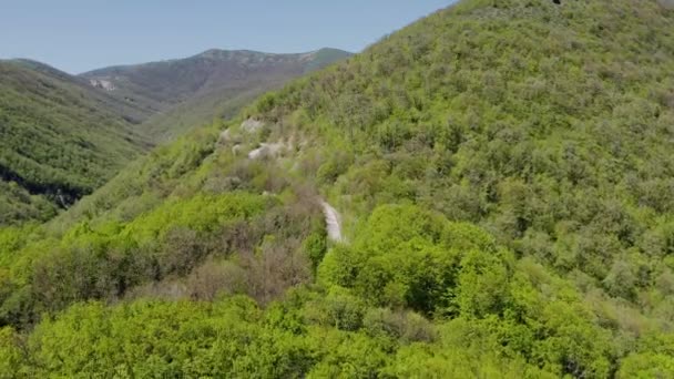 Cáucaso Norte Valle Del Río Zhane Vista Aérea — Vídeos de Stock