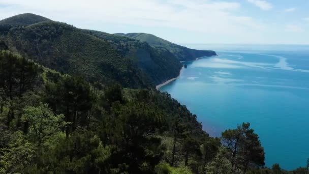 Mar Negro Monumento Naturaleza Sail Rock Parus Rock Vista Aérea — Vídeo de stock