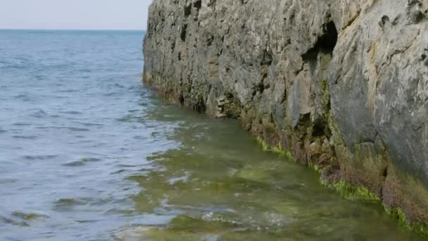 Schwarzes Meer Denkmal Der Natur Sail Rock Parus Rock — Stockvideo