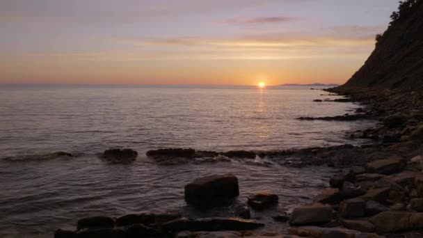 Sonnenuntergang Schwarzen Meer Die Sonne Geht Unter Wasser — Stockvideo