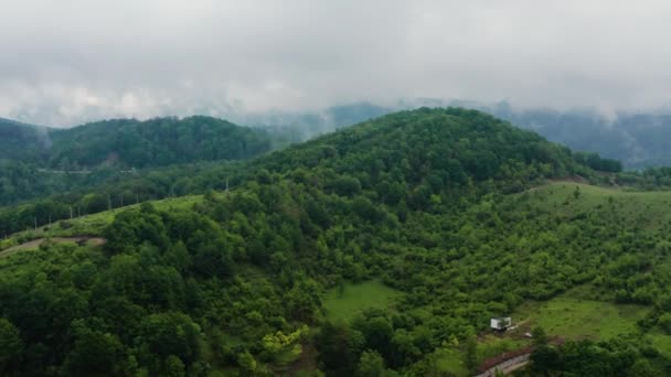 코카서스 캐니언 Navalishinsky Canyon 바위이다 안개가 코스타 공중에서 — 비디오