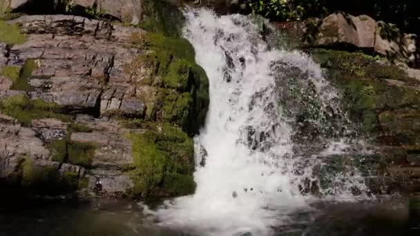 Montagnes Caucase Rivière Dikarka Les Cascades Zmeykovsky Vue Aérienne — Video