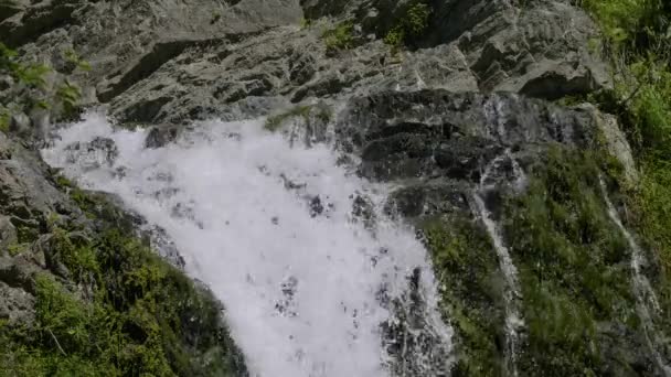 コーカサス山脈 ディカルカ川とズメイコフスキー滝 — ストック動画