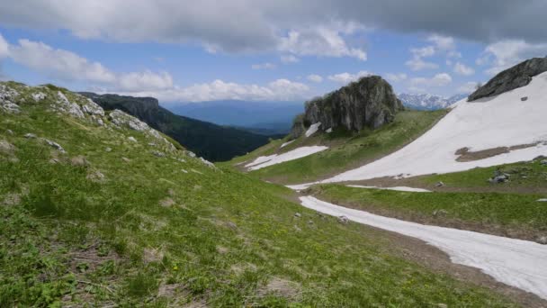 Nordkaukasus Kaukasisches Naturschutzgebiet Lago Naki Plateau Frühling Skilehrerpass — Stockvideo