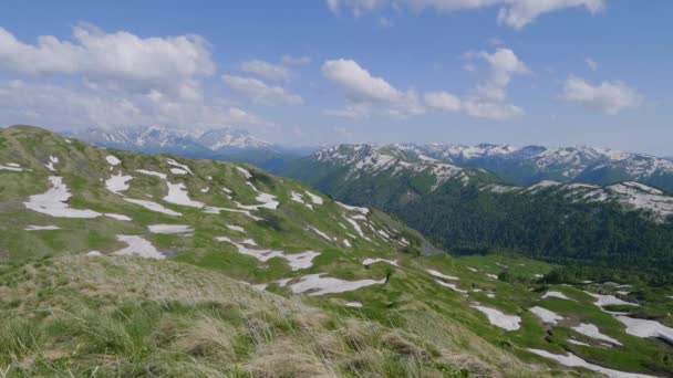 Nordkaukasus Kaukasisches Naturschutzgebiet Lago Naki Plateau Frühling Armenischer Pass Und — Stockvideo